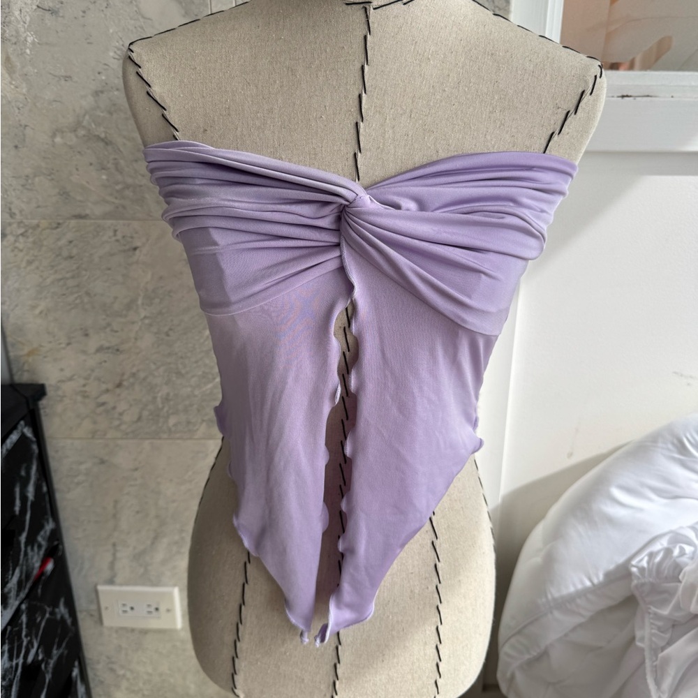 Lavender Strapless Women's Top
